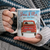 Tasse de couple personnalisée pour la Saint-Valentin - Toi et moi, nous avons eu ce camion de saison d'hiver